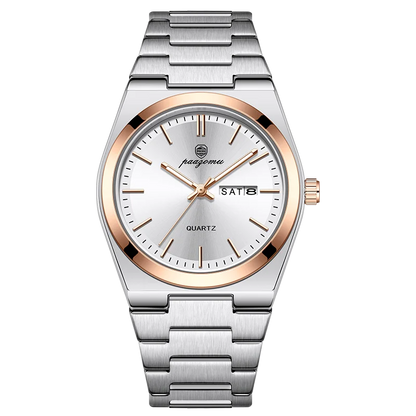 PAAZOMU Luxury Quartz Man Wristwatch Sport Men Watches Waterproof Luminous Date Week Stainless Steel Men's Watch Male Reloj+box