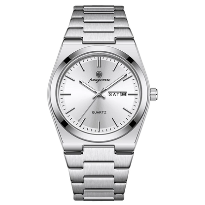 PAAZOMU Luxury Quartz Man Wristwatch Sport Men Watches Waterproof Luminous Date Week Stainless Steel Men's Watch Male Reloj+box