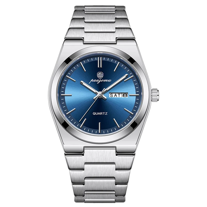 PAAZOMU Luxury Quartz Man Wristwatch Sport Men Watches Waterproof Luminous Date Week Stainless Steel Men's Watch Male Reloj+box