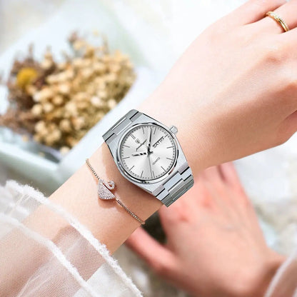 POEDAGAR Elegant Quartz Women’s Watches Waterproof Luminous Date Week Ladies Watch Stainless Steel Fashion Woman Wristwatch Gift
