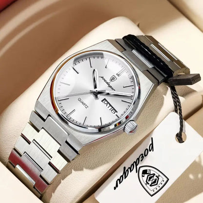 POEDAGAR Elegant Quartz Women’s Watches Waterproof Luminous Date Week Ladies Watch Stainless Steel Fashion Woman Wristwatch Gift