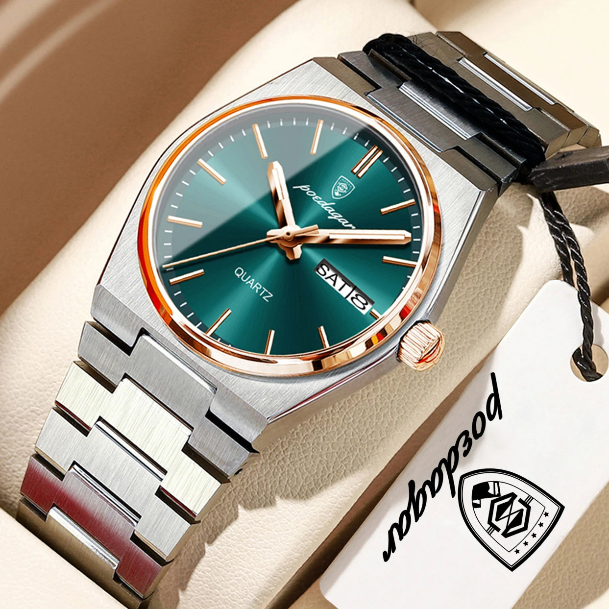 POEDAGAR Elegant Quartz Women’s Watches Waterproof Luminous Date Week Ladies Watch Stainless Steel Fashion Woman Wristwatch Gift