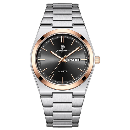 PAAZOMU Luxury Quartz Man Wristwatch Sport Men Watches Waterproof Luminous Date Week Stainless Steel Men's Watch Male Reloj+box
