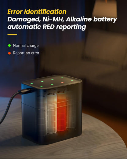 🏆Flash Sale⚡50K+ SOLD! Almost Gone-💥🎁🔋Charging Compartment - Rechargeable Aa/Aaa Lithium Battery