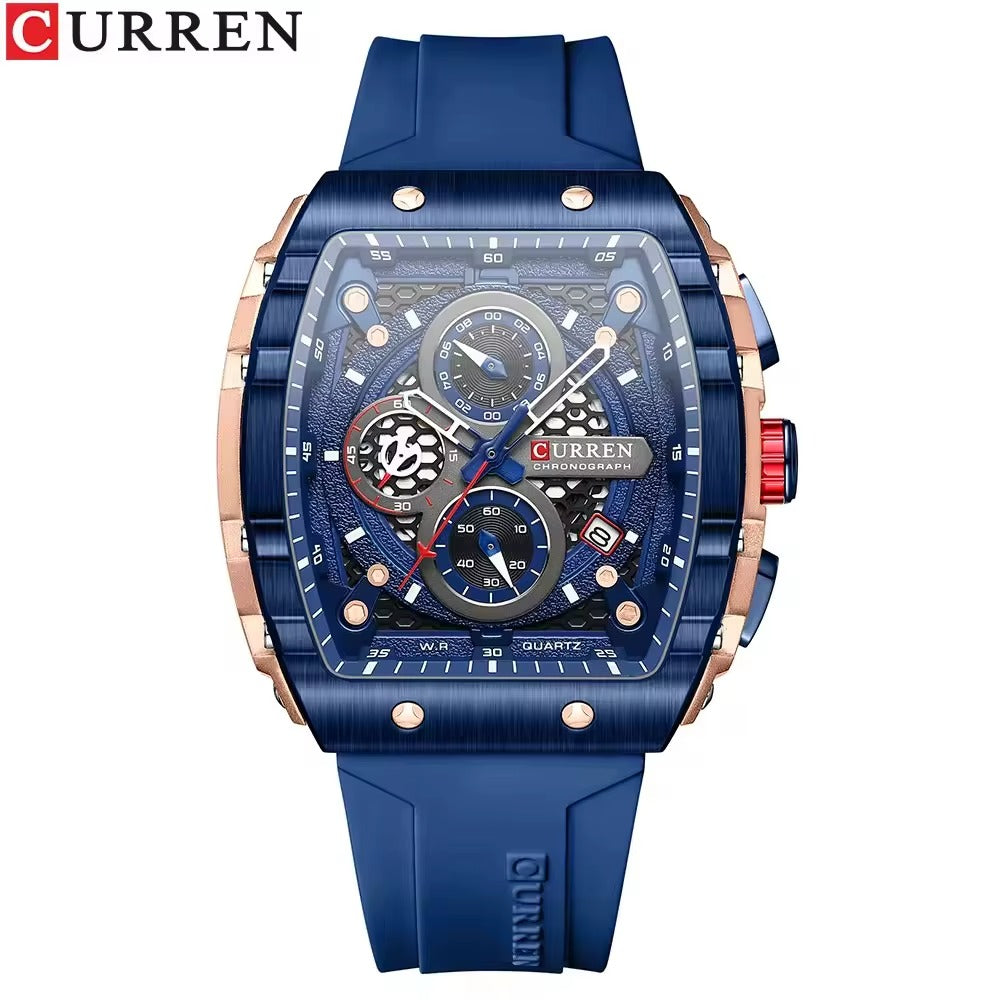 Curren Royal Blue Luxury Chronograph Watch – Executive Sports Timepiece | Premium Gift for Men